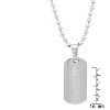 Steeltime Ladies stainless steel 'padre nuestro' prayer pendant with 24" chain. Color Options: Silver, Gold - 3 of 4