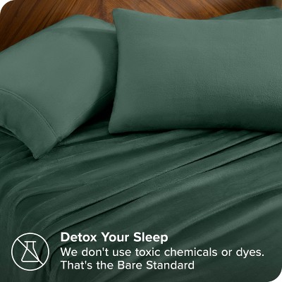 Forest Green Twin Microplush Deep Pocket Sheet Set