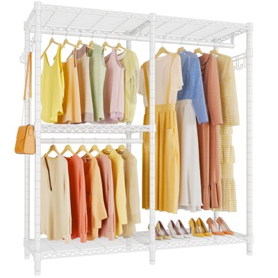 Costway 48''x18''x71'' Closet Organizer Garment Rack Portable Clothes Hanger Home Shelf