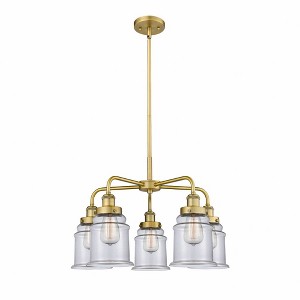 Canton - 5 Light Stem Hung Chandelier In Industrial Style-16.25 Inches Tall and 24 Inches Wide - 1 of 1