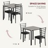 3-Piece Table Chair Set for Small Space,Kitchen Dining Room,Indoor Modern Dinette Set for 2, Square Dinner Table Set for Dinette - 3 of 4