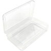 Fmeida Large Capacity Clear Pencil Box, Pencil Case, Plastic Pencil Boxes, Stackable Design, Supply Boxes for School Classroom, 4-Pack (Clear) - 2 of 4