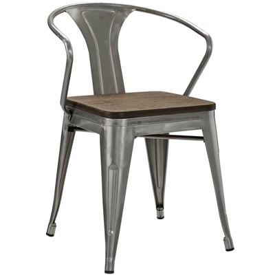 Promenade Bamboo Dining Chair Gunmetal - Modway