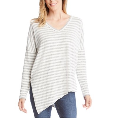 Karen Kane Womens Asymmetrical Hem Sweatshirt