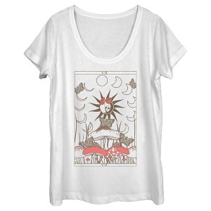 Women's Lost Gods Mystic Mushroom Tarot Scoop Neck - 1 of 4