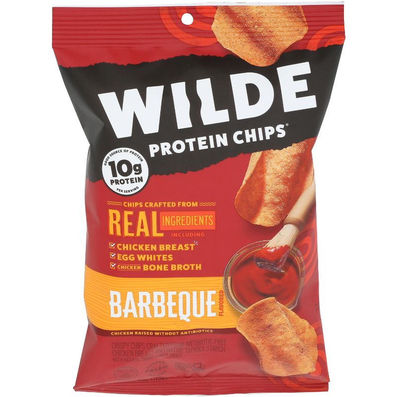Wilde Brand Barbecue Protein Chips - Case of 12 - 4 oz, 1 of 2