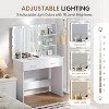 WAYES Vanity Desk with Mirror, Lights, Storage Drawers, Shelves - 3-Foot Makeup Table for Bedroom, White - 3 of 4