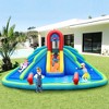 Costway Inflatable Bounce House Kids Water Splash Pool Dual Slides Climbing Wall without Blower - 4 of 4