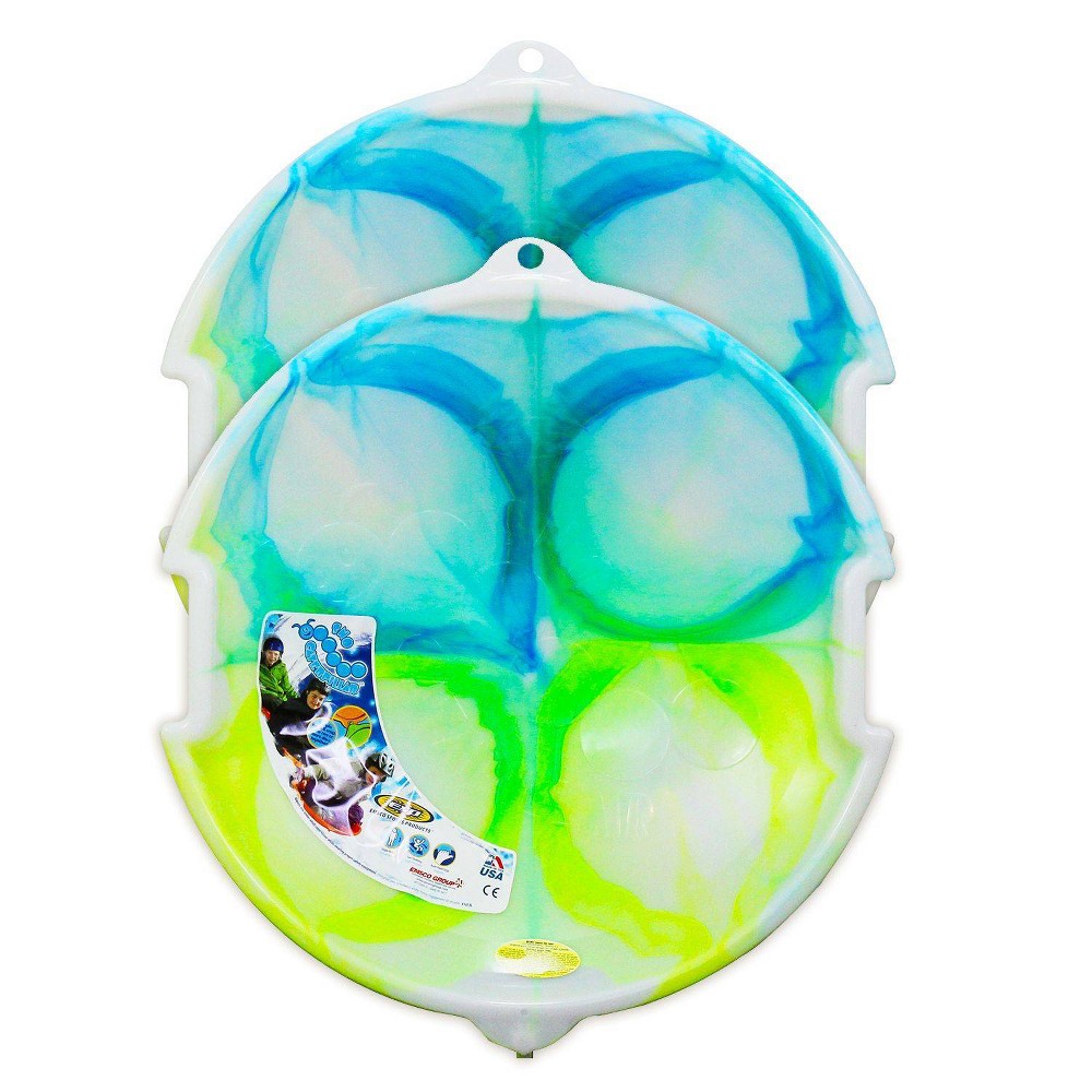 Emsco ESP 26" Snow Caterpillar Linkable Disc Sled 2pk - Neon Tie-Dye