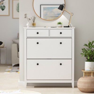 Famapy Flip - Type Shoe Rack with Removable Partitions and Top Drawer