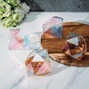 The Wine Savant Iridescent Diamond Shaped Whiskey & Wine Glasses, Unique Design & Beautiful Addition to Home Bar - 4 pk - 3 of 4