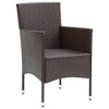 vidaXL Patio Dining Chairs 4 pcs Poly Rattan Brown - 3 of 4