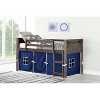 Donco Kids Barn Door Twin Brushed Shadow Low Loft With Blue Tent - 2 of 2