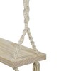 Northlight 21.75" Natural Rope Wooden Swing Chair - 4 of 4