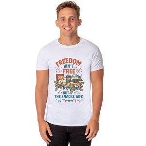 Independence Day T-Shirt Men's Freedom Isn't Free Snacks Novelty Tee - 1 of 4