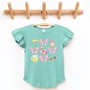 The Juniper Shop Coquette Beach Chart Flutter Sleeve Tee - 2T - Seafoam - 2 of 4