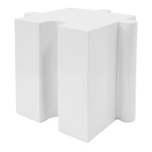 TopComfy End Tables Puzzle Art Side Table Modular Concave Edge Table Tea Table Purchase Multiple Diy Kits For Living Room, White, 15.75"*15.75"*17.75" - 1 of 4
