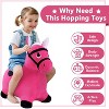 iPlay, iLearn, Bouncy Pals Farm Friends Hopper Toy, Plush, Inflatable Ride-On Hopping Toy, Pink Horse, Ages 18 Months and Up - image 2 of 4
