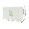 Unique Bargains Portable Corduroy Rectangular Letter Makeup Bag White 1 Pc - 2 of 4