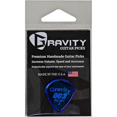 GRAVITY PICKS 003 J3 Big Mini Polished Blue Guitar Picks 2.0 mm