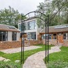 DOMETOUR Black Metal Garden Arch, 3.6ft x 1.47ft x 7.5ft, Climbing Plants Support, Outdoor Garden Arbor - 3 of 4
