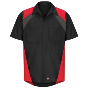 Red Kap Men's Short Sleeve Tri-Color Shop Shirt - 1 of 4