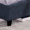 NicBex Modern Queen/King Upholstered Platform Bed Frame with Square Tufted Headboard,Solid Wood Slats Support,Box Spring Needed,Easy Assembly - 4 of 4