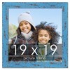 PosterPalooza | Square Shabby Chic Blue Picture Frame - UV Acrylic, Foam Board Backing, Hanging Hardware - 2 of 4
