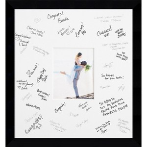 Museum Signature Mat Picture Frame – Guest Book Alternative for Weddings, Graduations, or Retirement – Autograph Photo Mat for Signature Board - 1 of 4