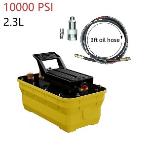 10000PSI 2.3L Air Hydraulic Foot Pedal Pump Auto Body Frame Machine With Air Hose - 1 of 4