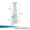 Stainless Steel Propane Heater,Pyramid Patio Heater,Outdoor Glass Tube Patio Heater with Wheels, Suitable for Patio, Backyard, Balcony - 2 of 4