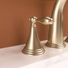 ChicFurnit Bathroom Sink Faucet 2 Handle Widespread Faucet with Pop Up Drain and Supply Lines for Trendy Bathrooms, Gold, 13"*12"*2" - 4 of 4