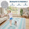 Acekool Vintage Runner Rug - Washable 2x6 Non-Slip Carpet in Orange - 4 of 4
