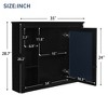 NicBex Wall Mounted Bathroom Storage Cabinet,35'' x28'' Medicine Cabinet with 6 Open Shelves and Mirror,Bathroom Storage Cabinet for Bathroom - 3 of 4
