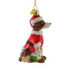 Kurt S. Adler 3.5 Inch Dog In Santa Suit Christmas Best Friend Tree Ornaments - 2 of 3