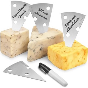 Final Touch 4 Piece Cheese Marker Set - Stainless Steel - 1 of 4