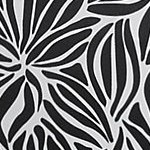 black/white abstract floral
