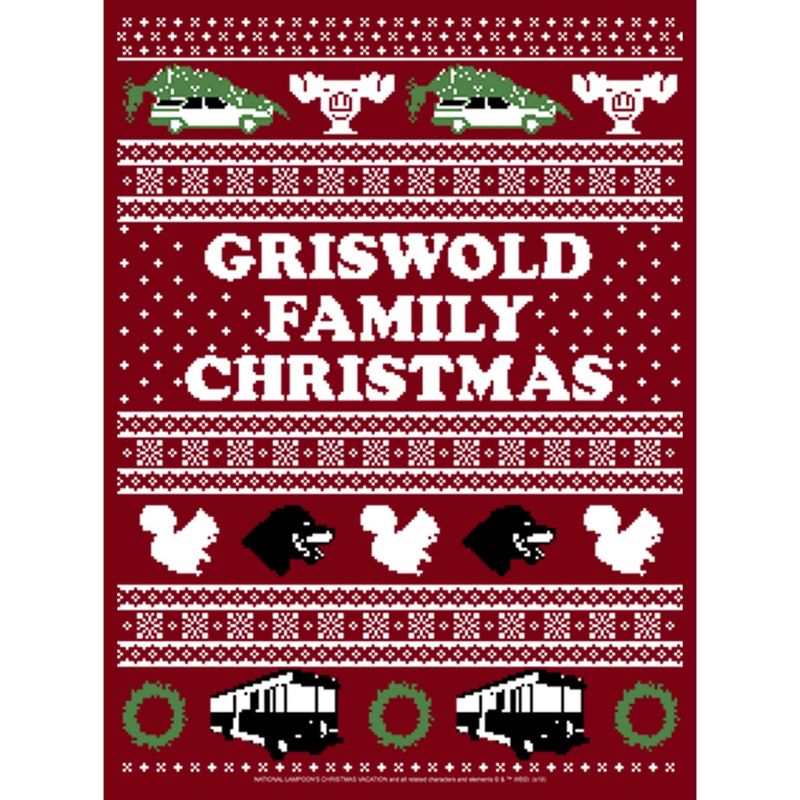 Men's National Lampoon's Christmas Vacation Griswold Family Christmas Ugly Sweater T-Shirt, 2 of 6