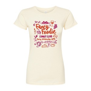 Women's - Instant Message - Fancy Foodie Fitted Graphic T-Shirt - 1 of 3