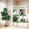 Artificial Fiddle Leaf Fig Tree in White Pot, Realistic 77-Leaves Faux Ficus Lyrata with Weighted Planter - 4 of 4