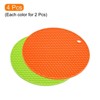 Unique Bargains Silicone Pot Holder Teapot Coaster Trivet Mat 4 Pcs - 3 of 4