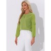 INSPIRE CHIC Women's Chiffon Semi Sheer Keyhole Neck Elegant Work Blouse - 2 of 4