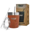 Healthy Human Stainless Steel Tumbler with Straw |(12oz, Natural Wood) - 4 of 4