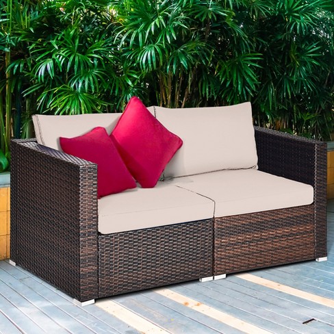 4 seater best sale rattan corner sofa