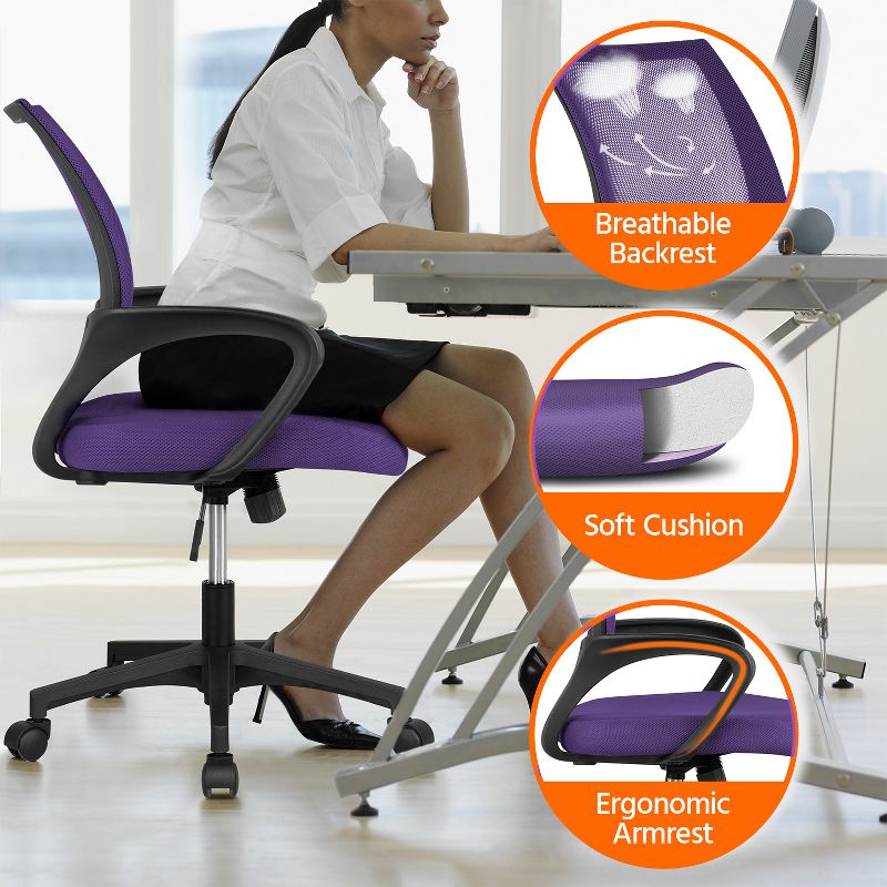 Yaheetech Adjustable Ergonomic Computer Chair Office Chair, 5 of 19