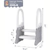Toddler 2-Step Stool with Handrails, Anti-Slip Step Ladder, Toddler Learning Helper Stool Multifunctional Standing Tower - 3 of 4