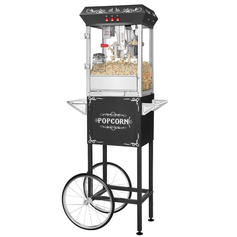 Great Northern Popcorn 8 oz. Electric Countrertop Classic Style Popcorn Machine and Cart - Black, 2 of 5