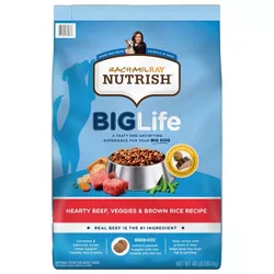 Rachael Ray Nutrish Big Life Hearty Beef with Vegetable and Rice Large Breed Adult Dry Dog Food - 40lbs