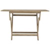 vidaXL Folding Garden Table Grey Solid teak wood Medium Foldable - 3 of 4
