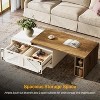Tribesigns 47.24" Extendable Coffee Table for Living Room, Farmhouse Rectangle Tea Cocktail Table Center Table with 2 Storage Drawers - 4 of 4